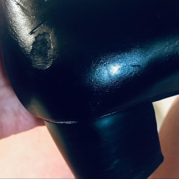 Life Stride Black Leather Block Heel Slip On Jungle Loafers Sz 7W - Picture 7 of 8